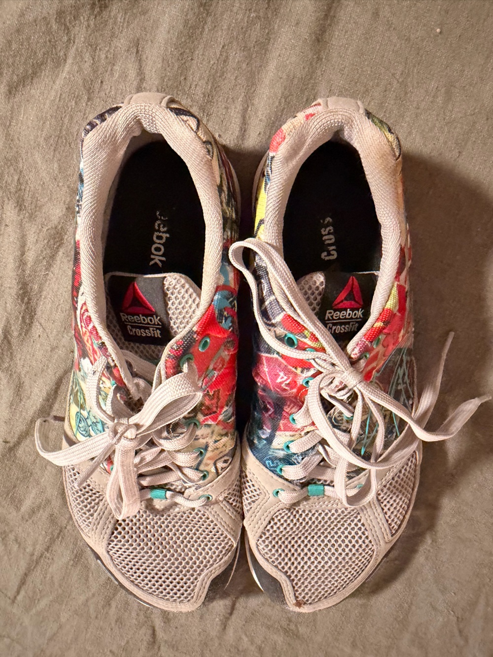 Reebok Women's Multicolor Floral CrossFit Trainers - White Base